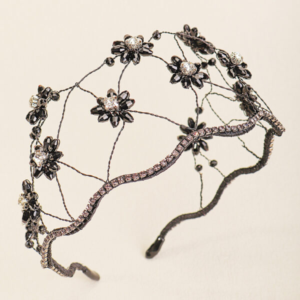 Wholesale Wedding Bridal Headwear Vintage Rhinestone Mesh Headband All-match Pressed Hair Handmade Crystal Flower Headband Women