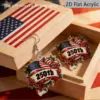 Wholesale Retro Rose Print Drop Earrings In White & Red Acrylic With 304 Stainless Steel Ear Pins For Women