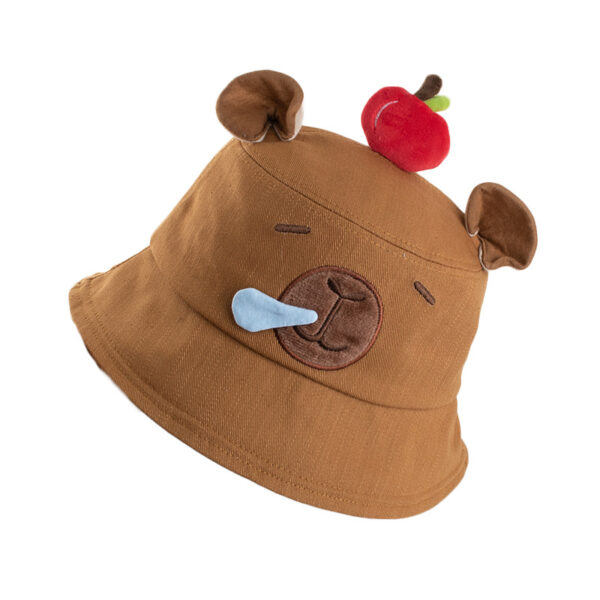 Wholesale Kapibala Apple Fisherman Hat Girls Casual Cartoon Cute Sun Protection Sun Hat Basin Hat Trendy