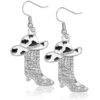 Wholesale Western-style boot earrings with diamond pendant earrings and jewelry