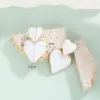 Wholesale 304 Stainless Steel Color Block PVD Coated 18K Gold Plated Cute Waterproof Non Tarnish Rose Red White Drop Earrings