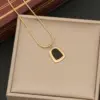 Wholesale PVD Coated 18K Gold Real Gold Plated Geometric Color Block Stainless Steel Shell Simple Style Waterproof Non Tarnish Jewelry Set