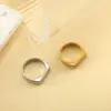 oly-49e80a0d9c95257d9dc0c9e70625848e Wholesale Unisex Rectangle Rings Crafted From Hypoallergenic 316 Stainless Steel With 18K Real Gold PVD Coating