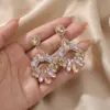 Wholesale Handmade Water Droplets Stud Earrings For Women In Multicolor Zinc Alloy With Rhinestones And 0.03µm-0.05µm Coating Thickness
