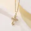 Wholesale Fashionable INS Style Simple Geometric Cross Pendant Necklace Suitable For Women's Daily Wear, Parties, Shopping, Or Dinners