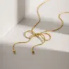 oly-49f18e35bc692db057e5f328d7cb9b19 Wholesale PVD Coated Real Gold Plated 18K Gold Bow Knot 304 Stainless Steel Simple Style Waterproof Non Tarnish 304 Stainless Steel Pendant Necklace