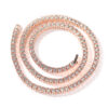 Wholesale Electroplated alloy tennis chain with gold rhinestones, a row of tennis chains, gold and silver necklaces