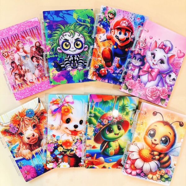 Wholesale Acrylic Notebook TK Explosions Loose-leaf A7A5 Highland Cow Mary Cat Taylor Mario Animal OLY Exclusive
