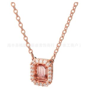 Rose gold sugar cube necklace