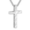 Wholesale Hip-Hop Style Cross Necklace For Men And Women, Made Of Durable Titanium Steel In Silver