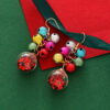 oly-4a68a08a158b14666f143279abe0f279 Wholesale Christmas Colorfulful Earrings, Versatile, Creative, Simple, Multi-Colorful Bells, Tassel Earrings, Exquisite Christmas Carnival Earrings