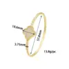 Wholesale Simple Style Circle Bangle In Copper With 14K Real Gold Electroplated Finish Featuring Zircon Inlay