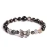 Wholesale JD Jewelry Natural Silver Agate Bowknot Gold Copper Bracelet Fashion High-end Round Bead Bracelet Girl Accessories