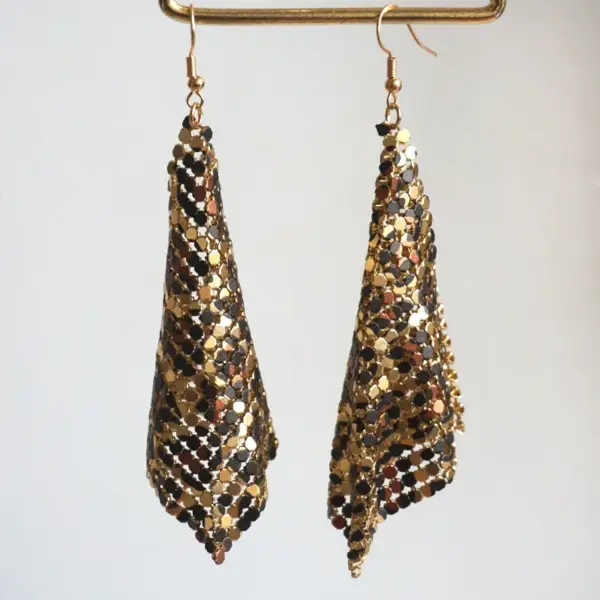 oly-4a843e80e81a14d8fd835127e3c11dff Wholesale American Flag Rainbow Zebra Spot Aluminum Sheet Metal Mesh Earrings Party Nightclub Fashionable Geometric Pattern Ear Jewelry