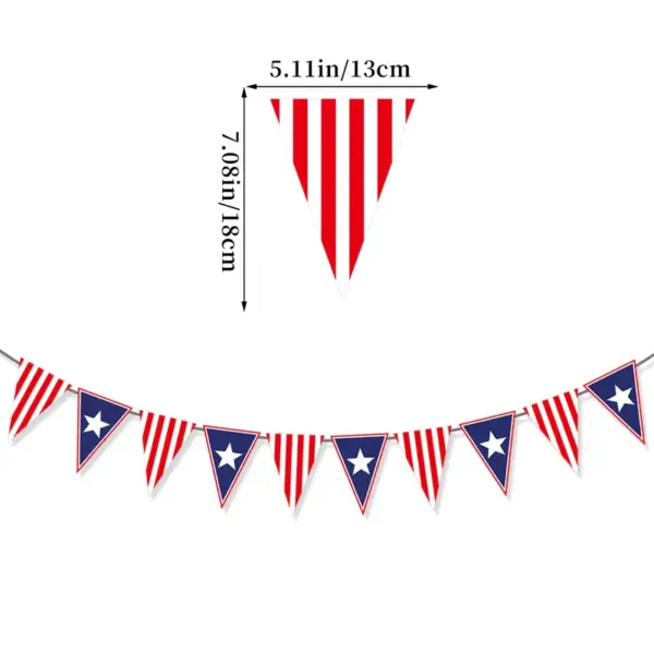 Wholesale American Independence Day Party Decoration Triangle Flag Custom Banner Decoration Festive Atmosphere Party Supplies