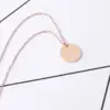 Wholesale PVD Coated 18K Gold Real Gold Plated Round Stainless Steel Simple Style Waterproof Non Tarnish 304 Stainless Steel Pendant Necklace