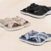 Wholesale Large Size Thick-soled Crossover Sandals Women's  Flat-soled Crossover Fly-woven Soft-soled Casual Sandals