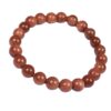 Wholesale Crystal Gold Sandstone Single Circle 8_14mm Round Bead Bracelet Men's and Women's Fashion Bracelet Jewelry Gift Handmade