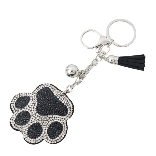 oly-4ab8bac1428babc09967381238e4abc9 Wholesale selling style diamond creative cartoon bear paw keychain fashion Japanese and Korean bag tassel pendant