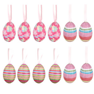 4*6cm paper-wrapped easter eggs 3 styles 12 pcs