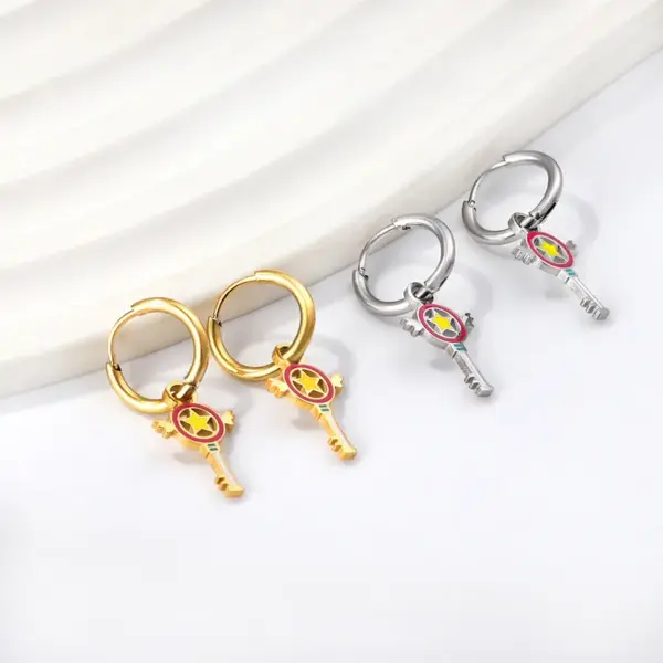 Wholesale 1 Pair Simple Style Classic Style Daisy Plating 304 Stainless Steel Drop Earrings