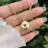 Wholesale Electroplated Letter Pendant Necklace For Women With 18K Real Gold Plated Copper And PVD Coated Finish, Featuring A Beaded Chain