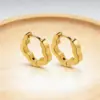 Wholesale Hypoallergenic Flowers Sleeper Earrings For Women In 304 Stainless Steel With 18K Real Gold Plated Finish
