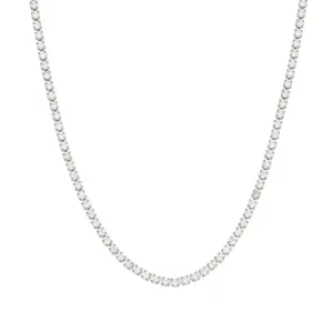 2mm Zircon Necklace 40 5cm-Silver