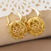 Wholesale Three-dimensional Geometric Drop Earrings For Women In Copper With KC Golden Plated Water Plating And 0.03µm Thickness