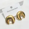 Wholesale 304 Stainless Steel Earrings Niche Simple Design Sense Stud Earrings Heart Water Plated Earrings Earrings For Shopping Banquet Fashion Show