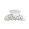 Wholesale French Elegant Rhinestone Letters Acrylic Hair Catcher Large High-end Back Head Grabber Valentine's Day Hairpin Hair Accessory