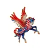 Wholesale Horse Pin Made of Zinc Alloy Featuring Diamond Craftsmanship, Perfect Flag Brooches for Independence Day - Nihaojewelry