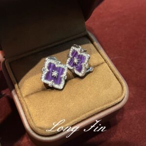 E030 white gold amethyst earrings