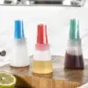 Wholesale Food Grade Silicone BBQ Brush With Lid Heat Resistant Baking Oil Bottle Save Oil For Barbecue And Cooking Vintage