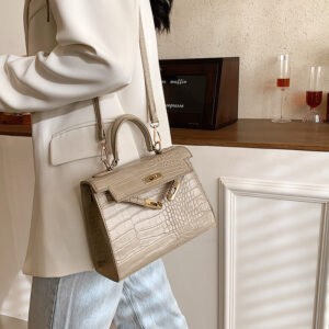 Khaki large crocodile pattern
