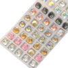 Wholesale K9 nail art pop flash pointed bottom drill magic color high product fat square drill bird nest cut crystal drill ice through nail art decorative drill