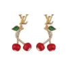 Wholesale Hypoallergenic Letter Stud Earrings For Women In Copper With KC Golden UV Plating And Zircon Inlay