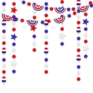 Wholesale Independence Day Paper Hanging Ornaments For Party Decorations, Available As Pendant For Venue Setup