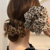 oly-4ba7af0658b152edacb9a56cc60c2e05 Wholesale Fashion Mesh Flocking Leopard Large Intestine Hair Ring Hair Accessories Leopard Point Horontail Ball Head Tie Hair Rope