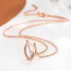 Wholesale Round Pendant Necklace For Women With Rhinestones In Copper Electroplated Finish, Featuring A Cable Chain