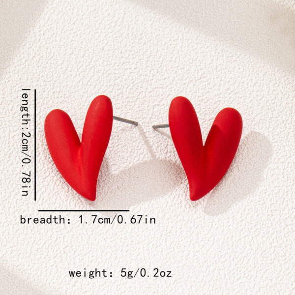 oly-4bc15f2ecce9a087aac77251d16d150a Wholesale 1 Pair/3 Pair/4 Pair Elegant Design Metal Love Heart Stud Earrings suit Ladies Party Valentine's Day Gift to Friends