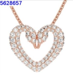 Love swan rose gold necklace