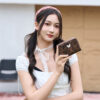 Wholesale High-quality leather wallet, clutch, butterfly coin purse, mini card holder