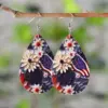 Wholesale 1 Pair Elegant Retro Simple Style Water Droplets Pu Leather Drop Earrings