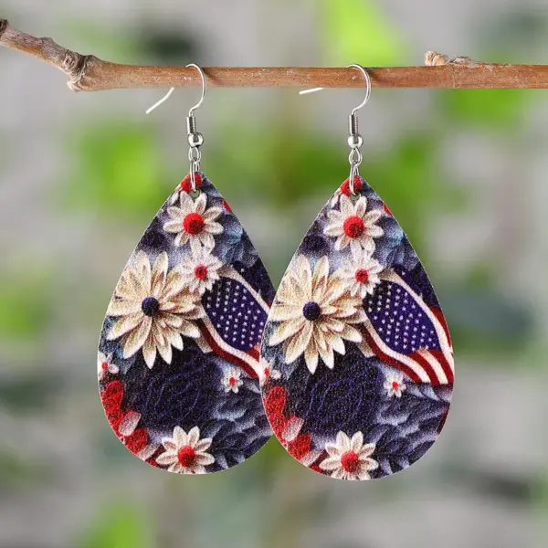 Wholesale 1 Pair Elegant Retro Simple Style Water Droplets Pu Leather Drop Earrings