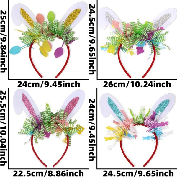 oly-4c0b60ee172c058441be16f31b001b5a Wholesale Easter Decorations Holiday Party Event Costume Cartoon Cute Bunny Rabbit Ear Colorful Striped Headband Hair Accessory
