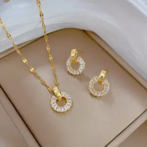 D421 Necklace-D422 Stud Earrings