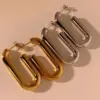 Wholesale 1 Pair Casual Solid Color 304 Stainless Steel No Inlaid 16K Gold Plated White Gold Plated Gold Plated Ear Studs