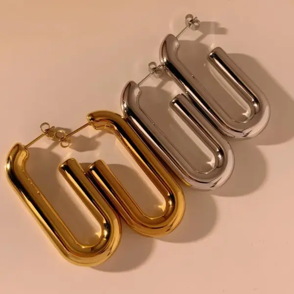 Wholesale 1 Pair Casual Solid Color 304 Stainless Steel No Inlaid 16K Gold Plated White Gold Plated Gold Plated Ear Studs