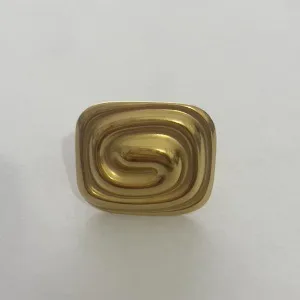 18K Real Gold Square